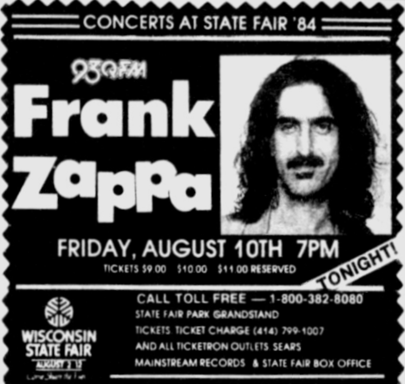 10/08/1984State Fairgrounds, West Allis, WI